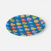 セサミストリートバレンタインハート柄 ペーパープレート (アングル)