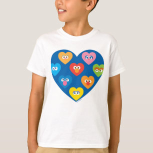 セサミストリートバレンタインハート柄 Tシャツ