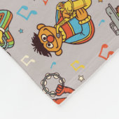 セサミストリートバンドグレー模様 フリースブランケット (角)