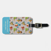 セサミストリートバンドグレー模様 ラゲッジタグ (正面横)