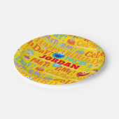 セサミストリートパルズお祝い模様 ペーパープレート (アングル)