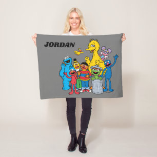 セサミストリートパルズがなびく フリースブランケット