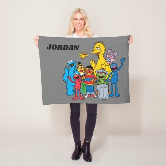 セサミストリートパルズがなびく フリースブランケット (インサイチュ)