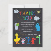 セサミストリートパルズチャルクボードレインボーありがとう サンキューカード (正面)