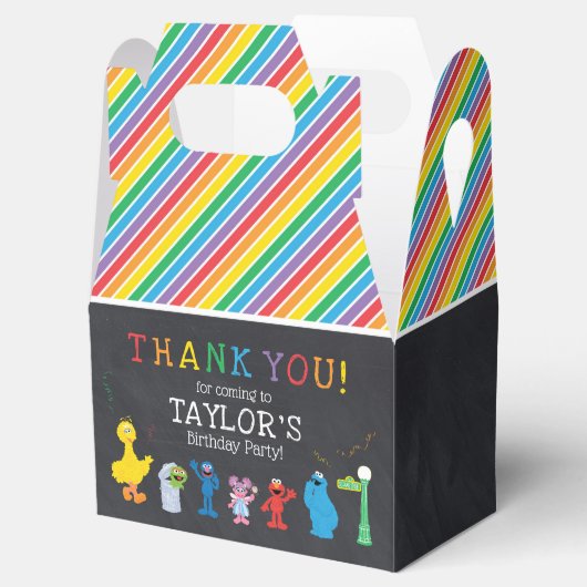 セサミストリートパルズチャルクボードレインボー誕生日 フェイバーボックス (オープン)