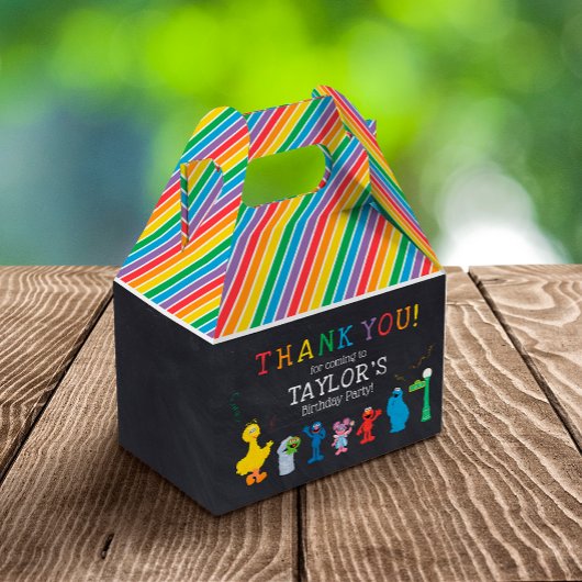 セサミストリートパルズチャルクボードレインボー誕生日 フェイバーボックス