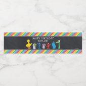 セサミストリートパルズチャルクボードレインボー誕生日 ペットボトルラベル (シングルラベル)