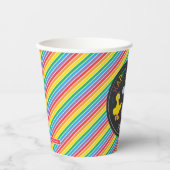 セサミストリートパルズチャルクボードレインボー誕生日  紙コップ (正面)