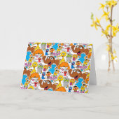 セサミストリートパルズドードリー模様 カード (黄色い花)