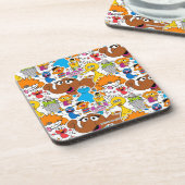 セサミストリートパルズドードリー模様 コースター (左側)