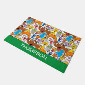 セサミストリートパルズドードリー模様 ドアマット (アングル)