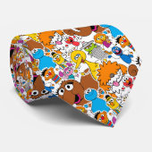 セサミストリートパルズドードリー模様 ネクタイ (ロール)
