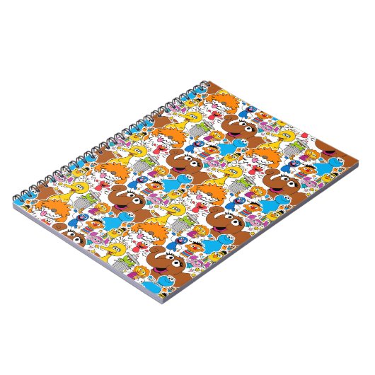 セサミストリートパルズドードリー模様 ノートブック (左側)