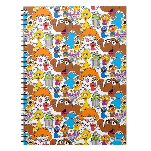 セサミストリートパルズドードリー模様 ノートブック (正面)