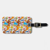 セサミストリートパルズドードリー模様 ラゲッジタグ (正面横)