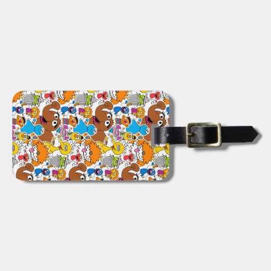 セサミストリートパルズドードリー模様 ラゲッジタグ (正面横)
