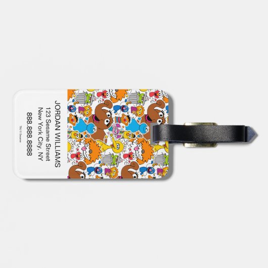 セサミストリートパルズドードリー模様 ラゲッジタグ (裏面横)