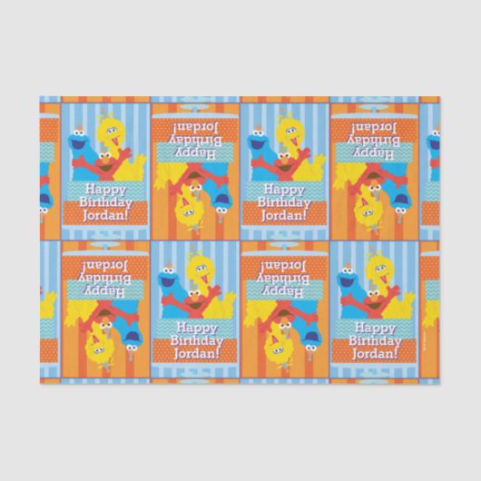 セサミストリートパルズ誕生日模様 薄葉紙 (正面)