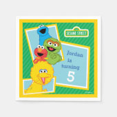 セサミストリートパルズ誕生日 スタンダードカクテルナプキン (正面)