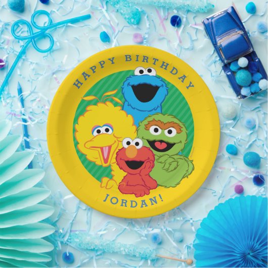 セサミストリートパルズ誕生日 ペーパープレート (パーティー)