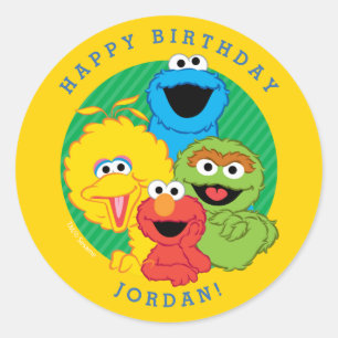 セサミストリートパルズ誕生日 ラウンドシール