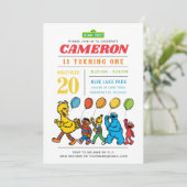 セサミストリートパルズ |バルーン1歳の誕生日 招待状 (スタンド正面)