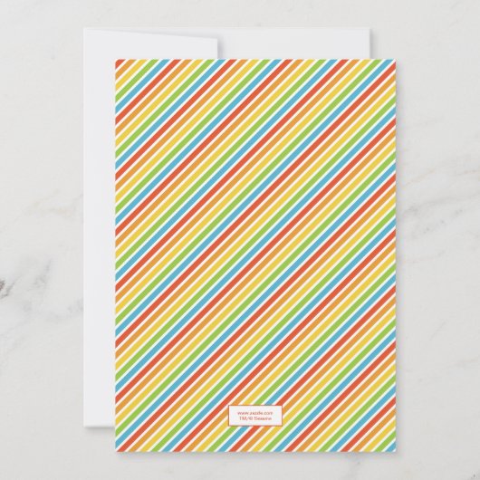 セサミストリートパルズ |バルーン1歳の誕生日 招待状 (裏面)