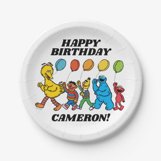 セサミストリートパルズ |パーティーバルーン紙プレート ペーパープレート (正面)