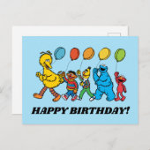 セサミストリートパルズ |パーティーバルーン ポストカード (正面/裏面)