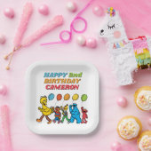 セサミストリートパルズ |誕生日バルーン ペーパープレート (パーティー)