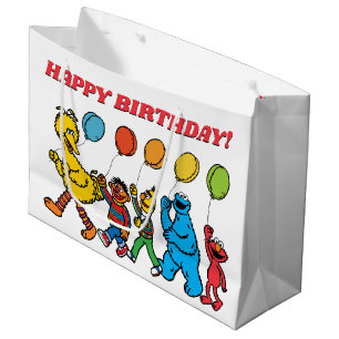 セサミストリートパルズ 誕生日バルーン ラージペーパーバッグ