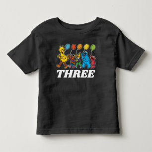 セサミストリートパルズ   3回目の誕生日バルーンのよちよち歩き トドラーTシャツ