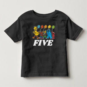 セサミストリートパルズ   5番目の誕生日バルーンズトッドラー トドラーTシャツ