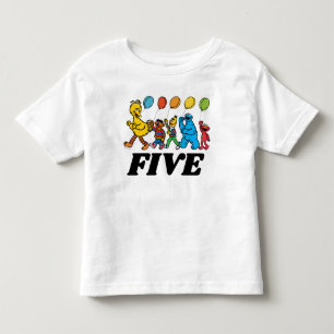 セサミストリートパルズ   5番目の誕生日バルーン トドラーTシャツ
