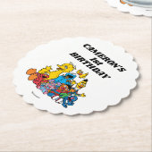 セサミストリートパール1st誕生日 ペーパーコースター (アングル)