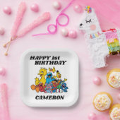 セサミストリートパール1st誕生日 ペーパープレート (パーティー)