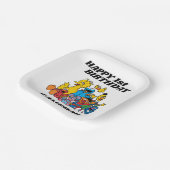 セサミストリートパール1st誕生日 ペーパープレート (傾斜あり)