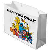 セサミストリートパール1st誕生日 ラージペーパーバッグ (裏面アングル)