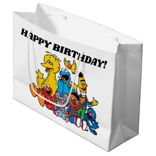 セサミストリートパール1st誕生日 ラージペーパーバッグ