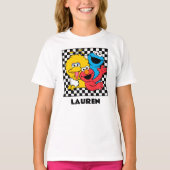 セサミストリートパals チェック柄 tシャツ (正面)