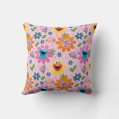 セサミストリートピンク花柄 クッション (裏面)