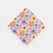 セサミストリートピンク花柄 スタンダードランチョンナプキン (角)