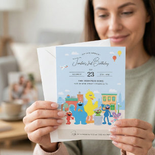 セサミストリートフレンズ子供の誕生日 招待状