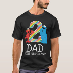 セサミストリートレインボー第2誕生日  パパ Tシャツ