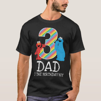 セサミストリートレインボー第3誕生日 |パパTシャツ Tシャツ