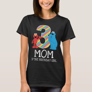 セサミストリートレインボー第3誕生日 |ママTシャツ Tシャツ