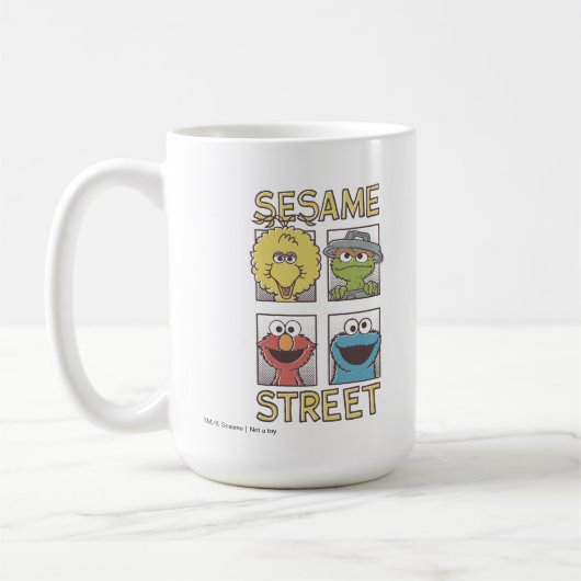 セサミストリートヴィンテージキャラクター漫画 コーヒーマグカップ (左)