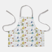 セサミストリートヴィンテージ漫画パターン エプロン (正面)