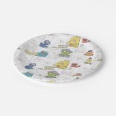 セサミストリートヴィンテージ漫画パターン ペーパープレート (アングル)