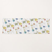 セサミストリートヴィンテージ漫画模様 ヨガマット (正面(横))